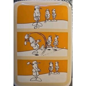 1975 Porcelain Golf Sports Cartoon Trinket Box  Christmas Gift Birthday‎